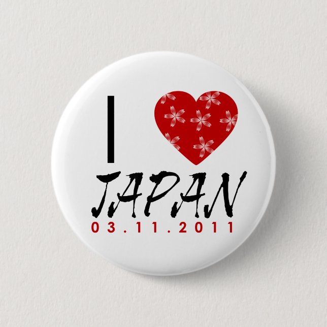 Badge Rond 5 Cm Montrez votre amour au Japon (Devant)