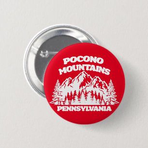 Badge Rond 5 Cm Monts Pocono Pennsylvanie