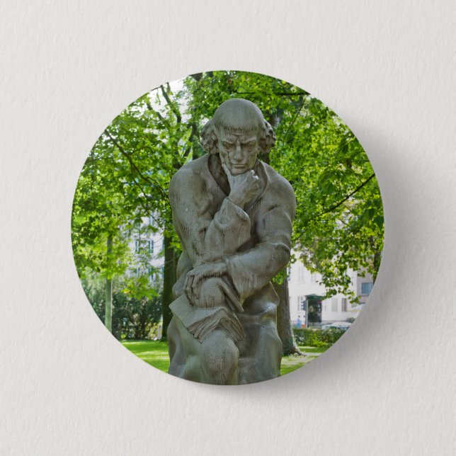 Badge Rond 5 Cm Monument de Paracelse à Salzbourg (Devant)