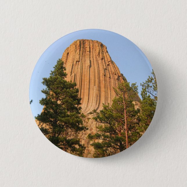 Badge Rond 5 Cm Monument national de tour de diables, Wyoming (Devant)