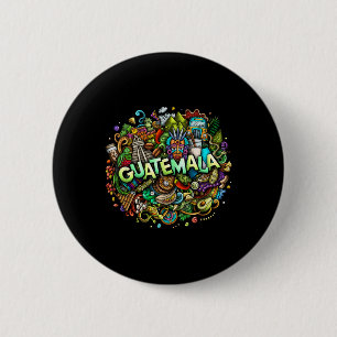 Badge Rond 5 Cm Monuments guatémaltèques et ville de Guatemala