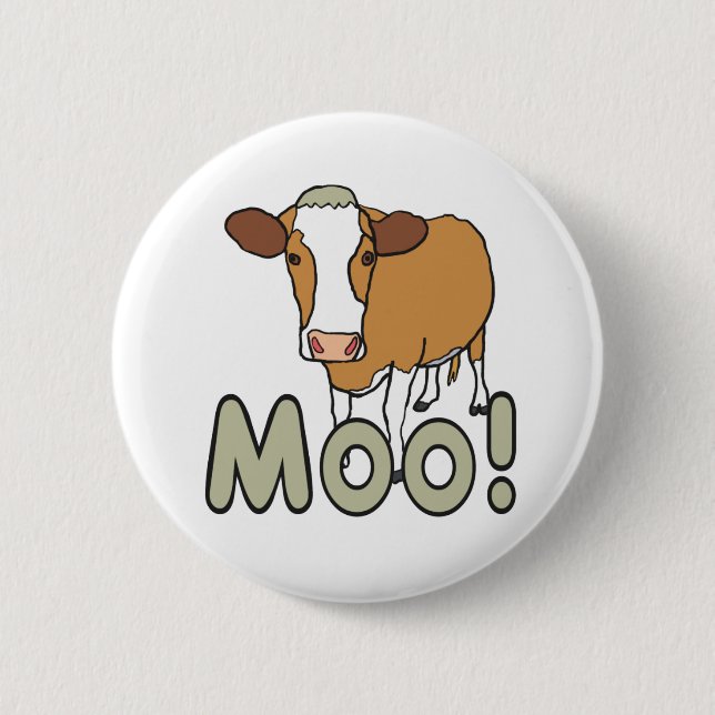 Badge Rond 5 Cm Moo Cow (Devant)