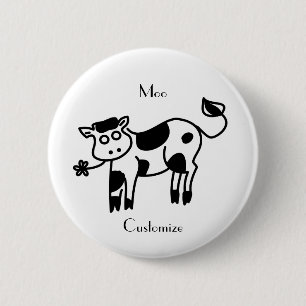 Badge Rond 5 Cm Moo Cow Thunder_Cove