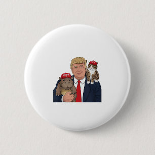 Badge Rond 5 Cm Moo Deng 24 Trump’s Furry Squad pour la victoire !