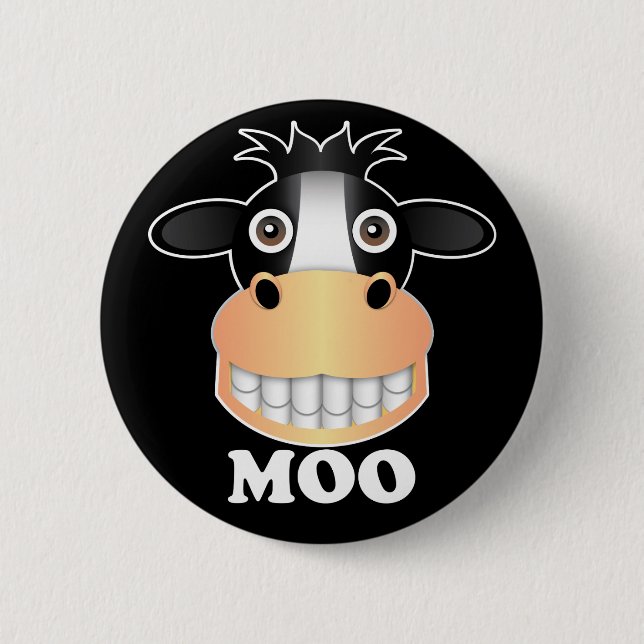 Badge Rond 5 Cm Moo - Standard, 2¼ Inch Round Button (Devant)