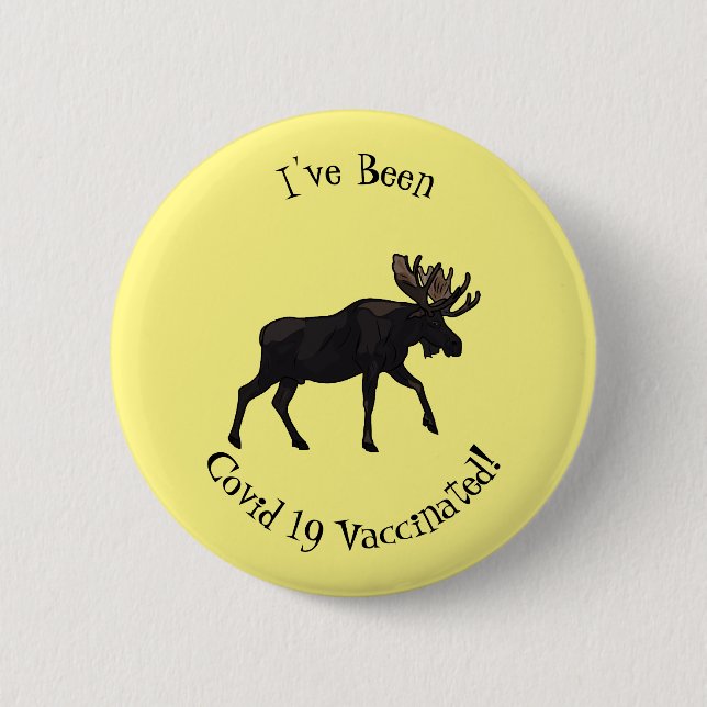 Badge Rond 5 Cm Moose cartoon illustration (Devant)