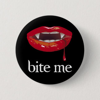Badge Rond 5 Cm Mordez-moi bouton de vampire
