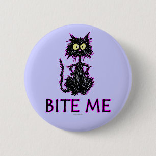 Badge Rond 5 Cm Mordez-moi ! Conceptions de cadeau de chat