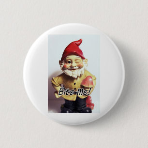 Badge Rond 5 Cm Mordez-moi gnome