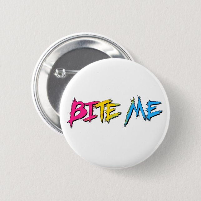 Badge Rond 5 Cm Mords-moi Fierté Pan (Devant & derrière)