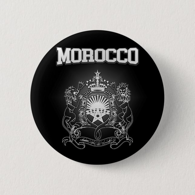 Badge Rond 5 Cm Morocco Coat of Arms (Devant)