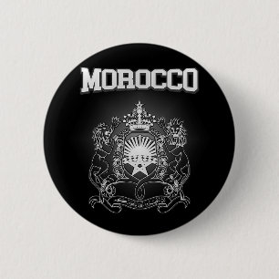 Badge Rond 5 Cm Morocco Coat of Arms