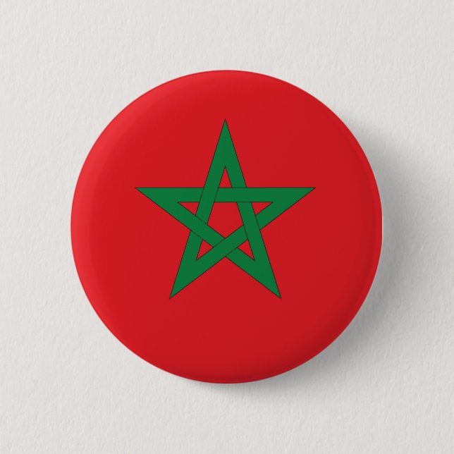 Badge Rond 5 Cm morocco flag (Devant)