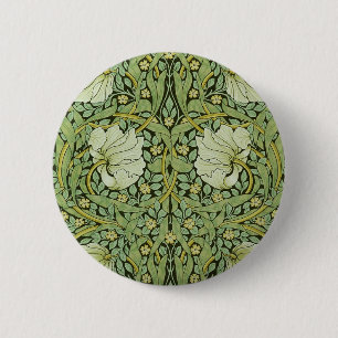 Badge Rond 5 Cm Morris 1876 Vintage Pimpernel motif floral