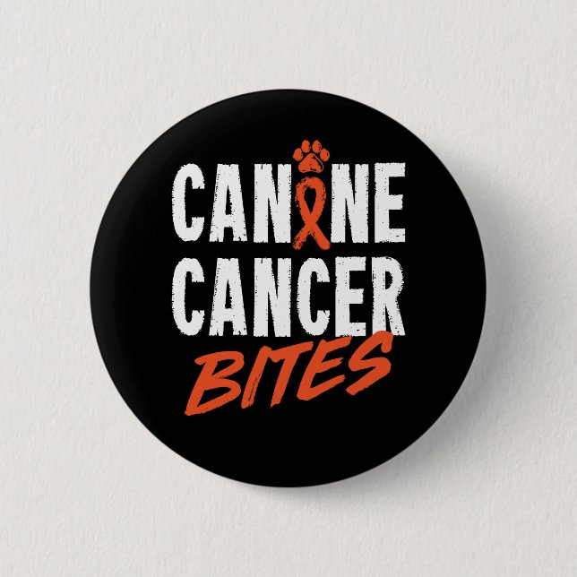 Badge Rond 5 Cm Morsures de cancer canin (Devant)