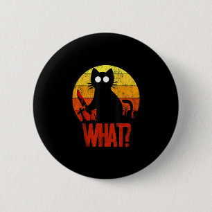 Badge Rond 5 Cm Mortel Black Psycho Cute Chat What Knife Christe
