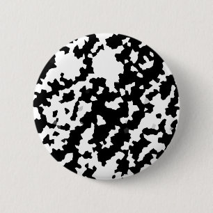 Badge Rond 5 Cm Mosaïque Abstraite irrégulière Camo noir et blanc