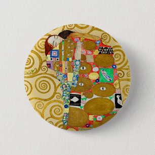 Badge Rond 5 Cm Mosaïque d'accomplissement de Klimt : Frise vintag