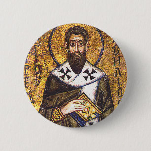 Badge Rond 5 Cm Mosaïque de saint Basile le Grand