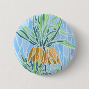 Badge Rond 5 Cm Mosaïque florale