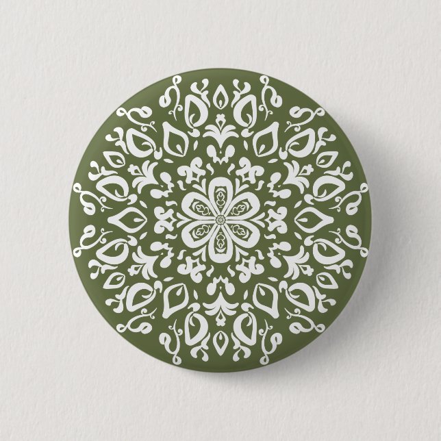 Badge Rond 5 Cm Moss Mandala (Devant)