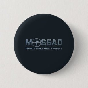 Badge Rond 5 Cm Mossad - agence d'intelligence israélienne -