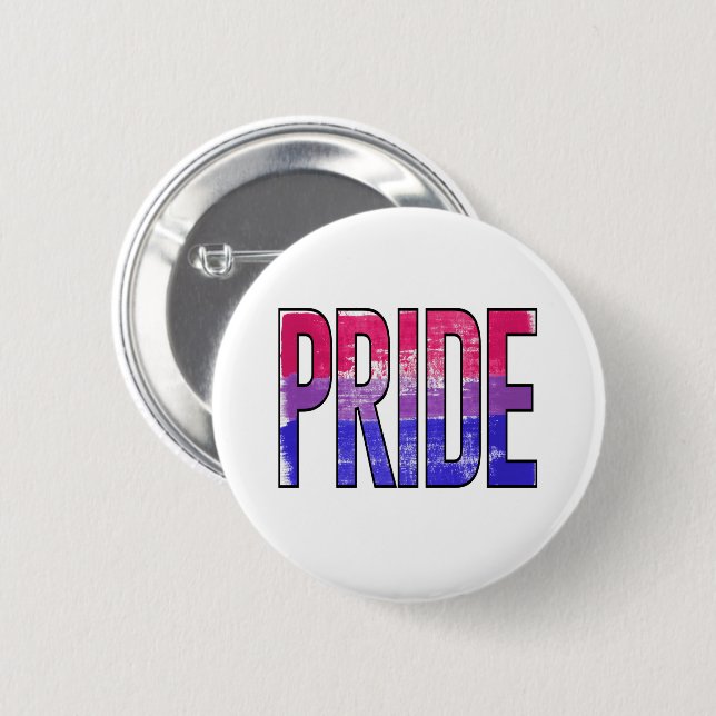 Badge Rond 5 Cm Mot Bisexuel Fier (Devant & derrière)