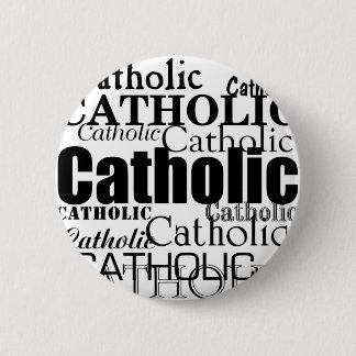 Badge Rond 5 Cm Mot catholique