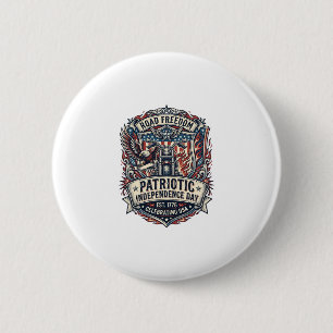 Badge Rond 5 Cm Motard Patriotique Patriote Route Liberté Patriote