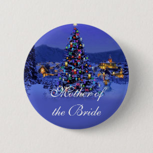Badge Rond 5 Cm Mother of the bride, Christmas holiday wedding