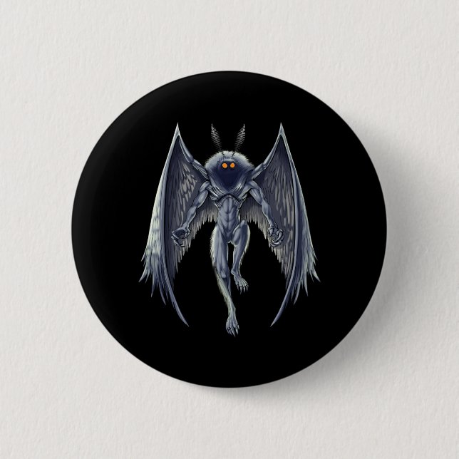 Badge Rond 5 Cm Mothman Cryptid Creator (Devant)