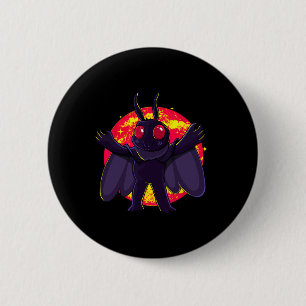 Badge Rond 5 Cm Mothman Cute Cryptid Créatures Point Agréable Wv R