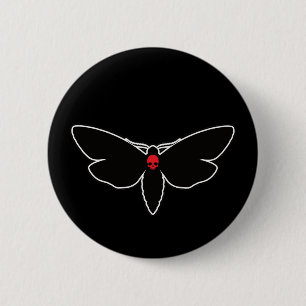 Badge Rond 5 Cm Moths du crâne Moth du crâne Moth de la mort - Ent