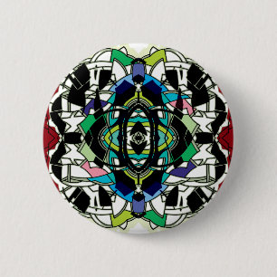 Badge Rond 5 Cm Motif à carreaux