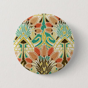 Badge Rond 5 Cm Motif Art Nouveau #11