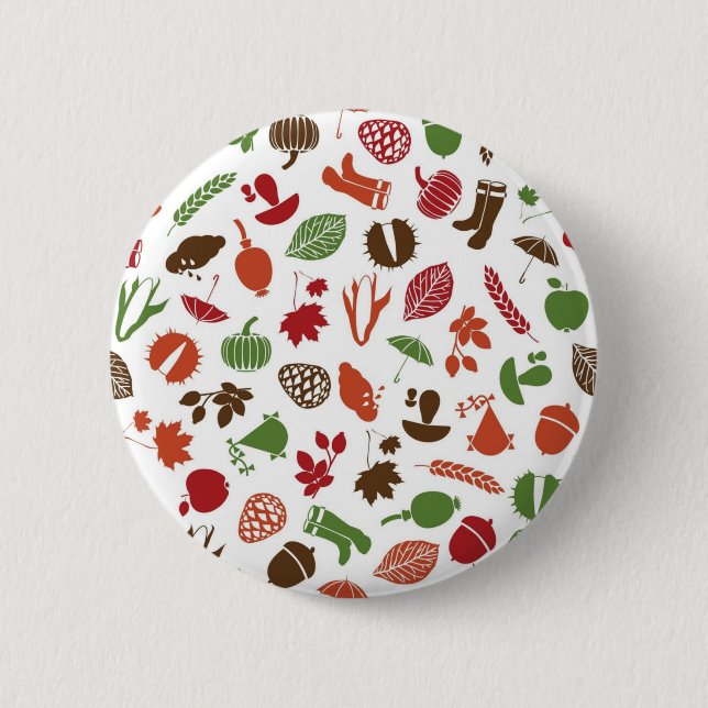 Badge Rond 5 Cm Motif automne (Devant)