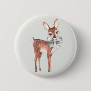Badge Rond 5 Cm Motif avec Baby Deer 1