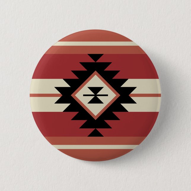 Badge Rond 5 Cm Motif Aztec (Devant)