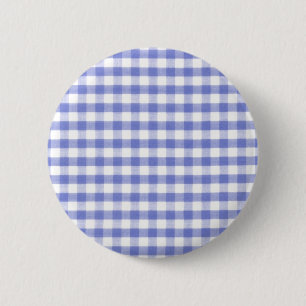 Badge Rond 5 Cm Motif bleu-foncé de guingan