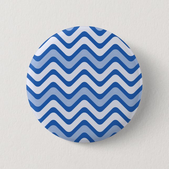 Badge Rond 5 Cm Motif bleu ondulé (Devant)