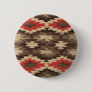 Badge Rond 5 Cm Motif Brown/Terra Cotta