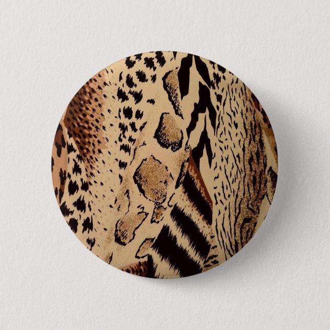 Badge Rond 5 Cm Motif Cheetah (Devant)