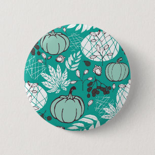 Badge Rond 5 Cm motif citrouille