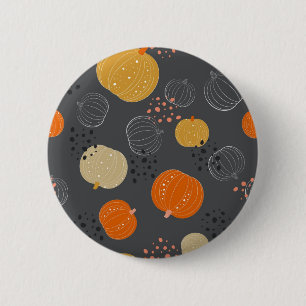 Badge Rond 5 Cm motif citrouille
