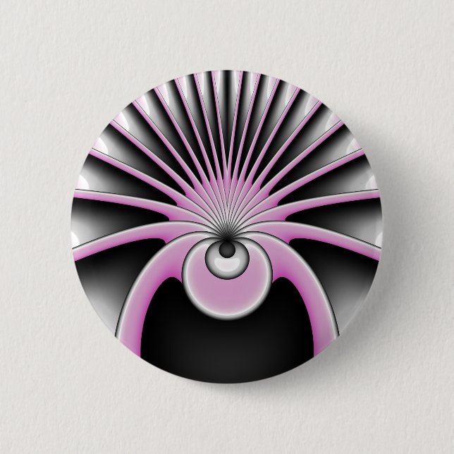 Badge Rond 5 Cm Motif d'art fractal Abstrait moderne (Devant)