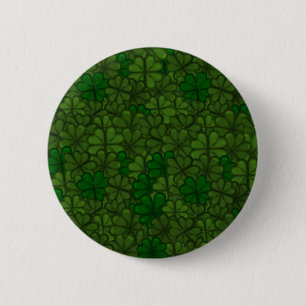 Badge Rond 5 Cm Motif d'art numérique Champ de Trèfles Saint-Patri