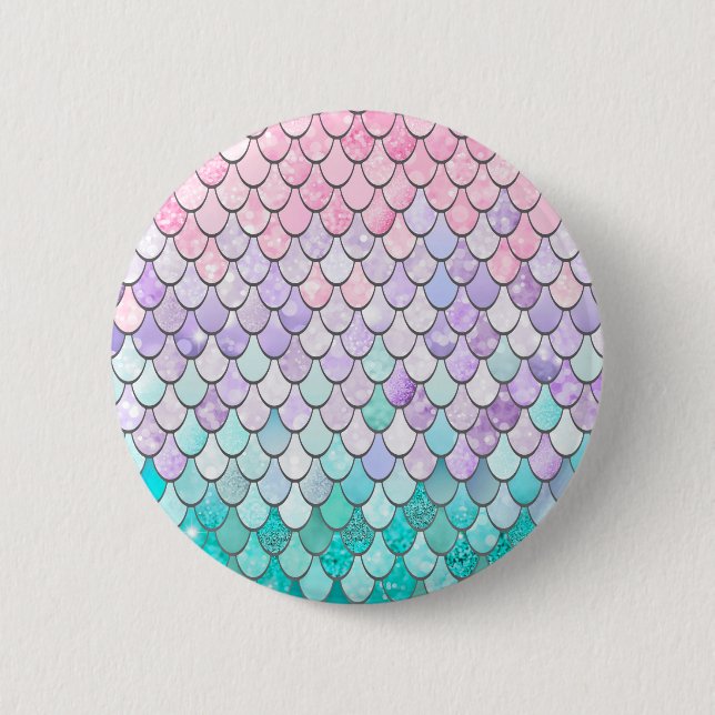 Badge Rond 5 Cm Motif de balance Pastel Merrmaid (Devant)