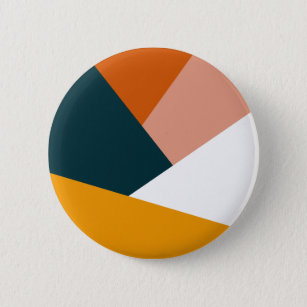 Badge Rond 5 Cm Motif de bloc de couleur géométrique abstrait mode