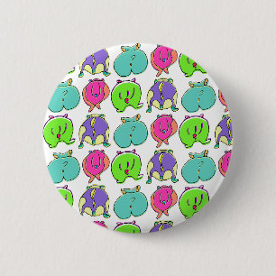 Badge Rond 5 Cm Motif de boutons de hamster coloré