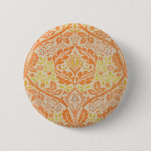 Badge Rond 5 Cm Motif de branche dorée de William Morris, art vint